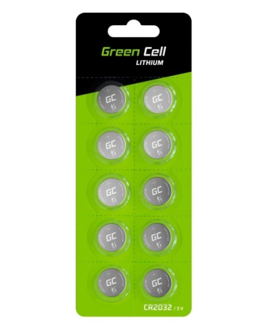 Gumbne baterije Green Cell 10x CR2032 3V