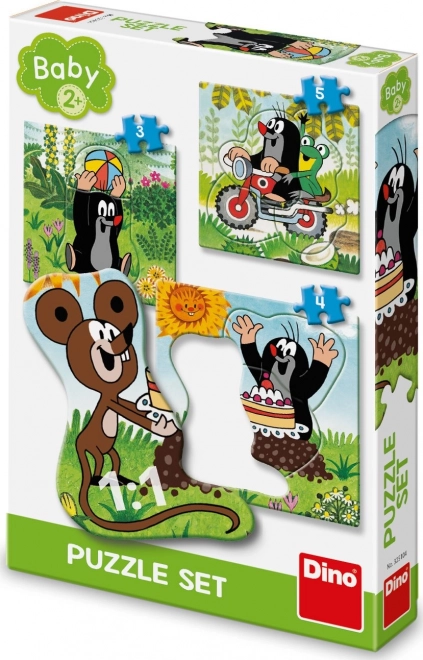 Krtek na travniku 3-5 otroške puzzle