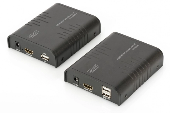 Razširitelj KVM (HDMI+USB) do 120m preko Cat.5e UTP ali IP, 1080p FHD 60Hz, avdio