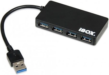 USB razdelilnik 3.0, 4 vrata, slim, črn