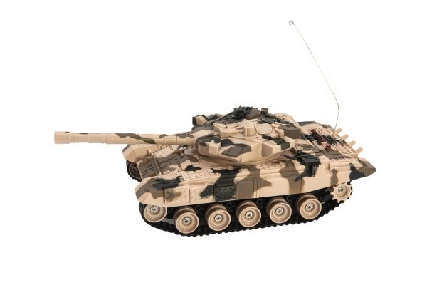 Daljinsko upravljan tank s polnilnim paketom in zvočnimi učinki