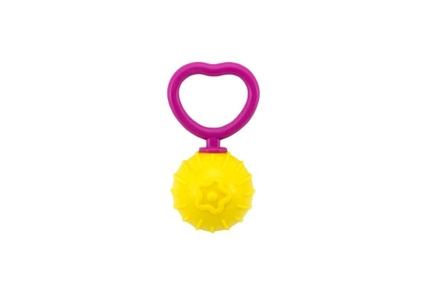 Ropotuljica krog retro plastika 18cm premer 5cm mešanica barv v vrečki 0m+
