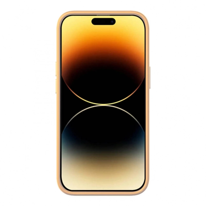 Baseus Gel Tekočina Silicijeva Ovoj za iPhone 14 rumena s kaljenim steklom in čistilnim setom – 14 Pro Max
