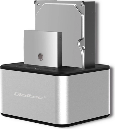 Dokovna postaja za diske 2× HDD/SSD 2,5"/3,5" SATA z USB 3.0 in brez povezave kloniranjem