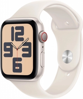 Apple Watch SE GPS + Cellular 40 mm aluminij v barvi Moonlight s športnim paščkom S/M