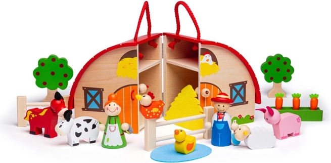 Kmetija v kovčku Bigjigs Toys