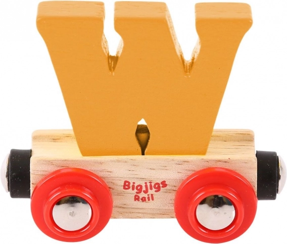 Lesena železniška kompozicija vagonček 'W' od Bigjigs Rail