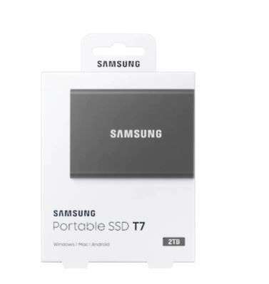 Prenosni SSD Samsung T7 2TB USB 3.2 Gen 2 sivi