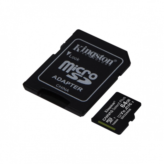 Pomnilniška kartica MicroSD 64GB Canvas Select Plus 100MB/s adapter