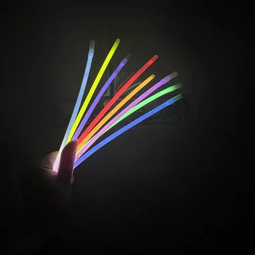 Fluorescenčni zapestnice in paličke 100 kosov s konektorji
