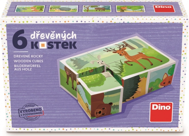 Dino Lesene kocke Gozdne živali