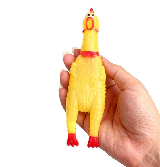 Piskajoča igrača za pse - piščanec, 16 cm