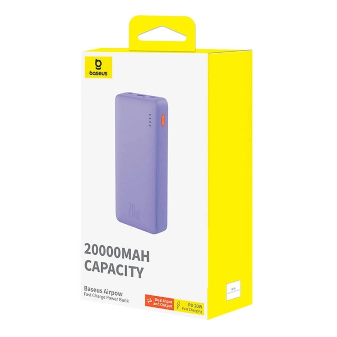 Baseus Airpow 20000mAh 20W prenosna baterija (vijoličasta)