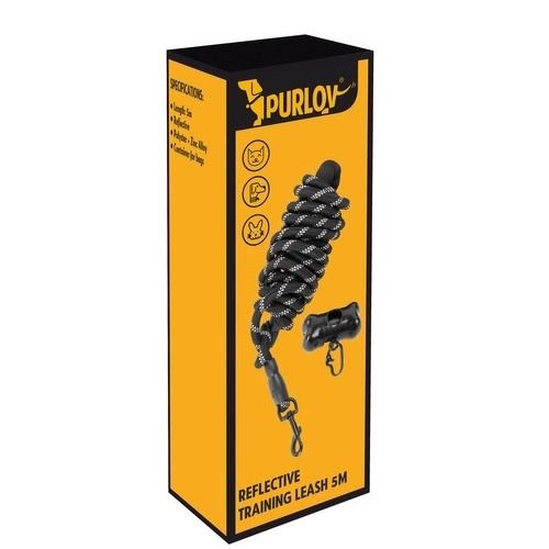 Refleksni vadbeni povodec 5m Purlov 21655