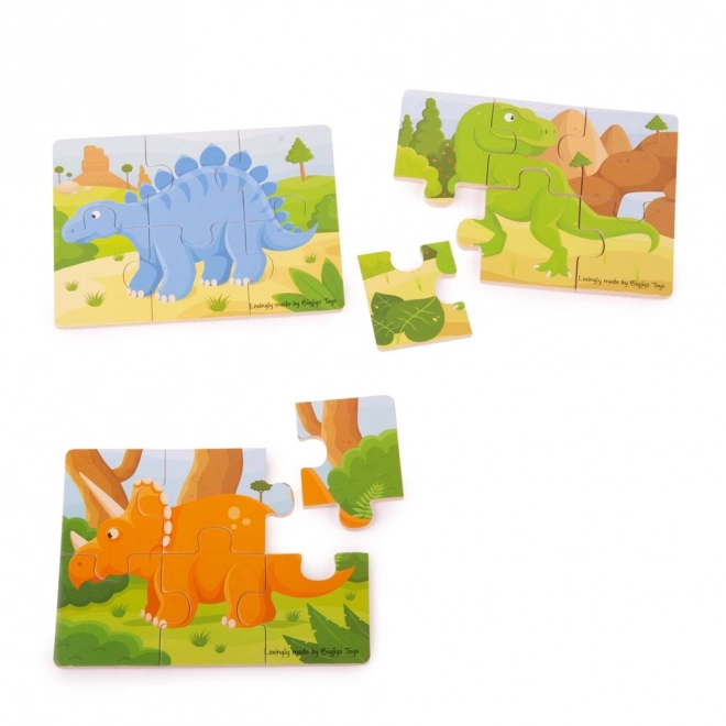 Bigjigs Toys Puzzle 3v1 dinozavri