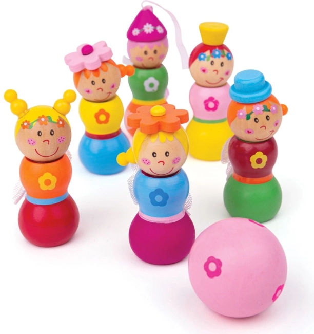 Bigjigs Toys leseni keglji vile