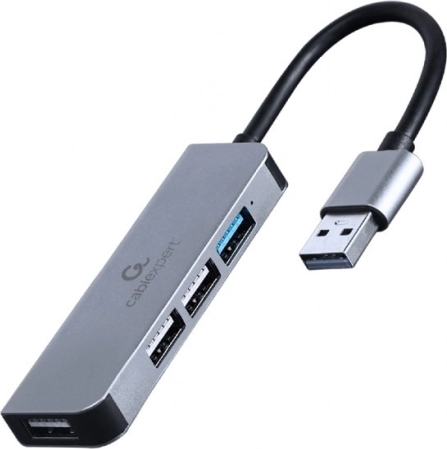 USB hub s 4 vrati, 3× USB 2.0 + 1× USB 3.1, aluminijast
