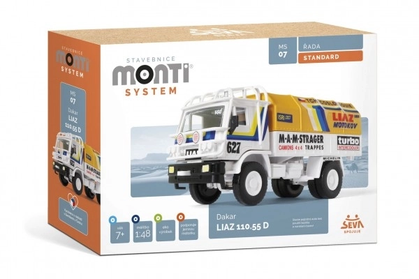 Gradbeni komplet Monti System MS 07 Dakar Liaz 1:48 v škatli 22x15x6cm