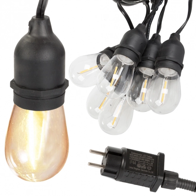 Vrtna svetlobna girlanda GARDEN GIRL, 10 LED žarnic E27, 10 m, IP44