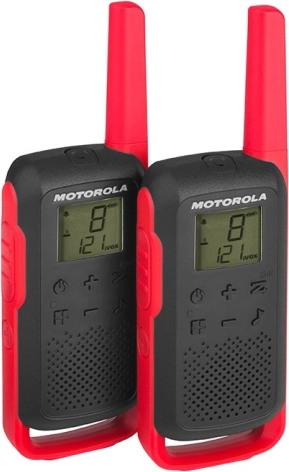 Motorola Talkabout T62 PMR446 radijske postaje, rdeče-črne