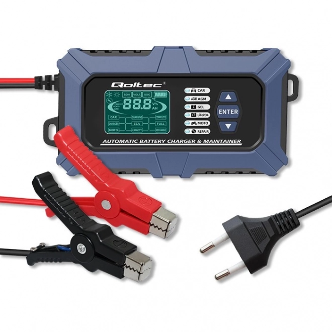 Inteligentni mikroprocesorski polnilnik z testerjem baterij in funkcijo popravila 12V | 6A | LCD | Polnilnik baterij AGM LiFePO4 GEL
