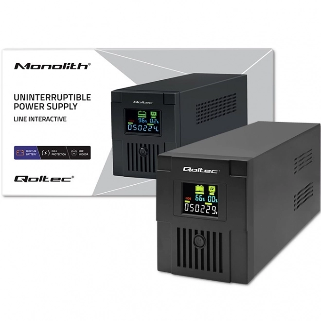 Rezervno napajanje Qoltec UPS 2000VA 1200W z LCD in USB