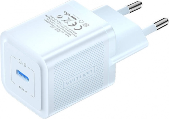Omrežni polnilec Vention USB‑C 20 W GaN moder