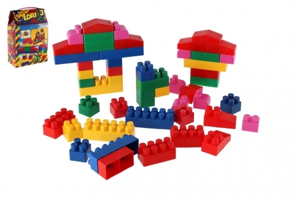 Konstruktor LORI 3 plast 50 kosov v škatli 19x28x10cm