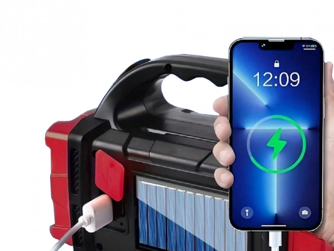 Prenosna solarna LED svetilka s powerbanko