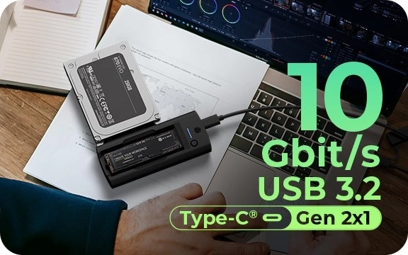 Namizna priklopna postaja za SSD in NVMe diske