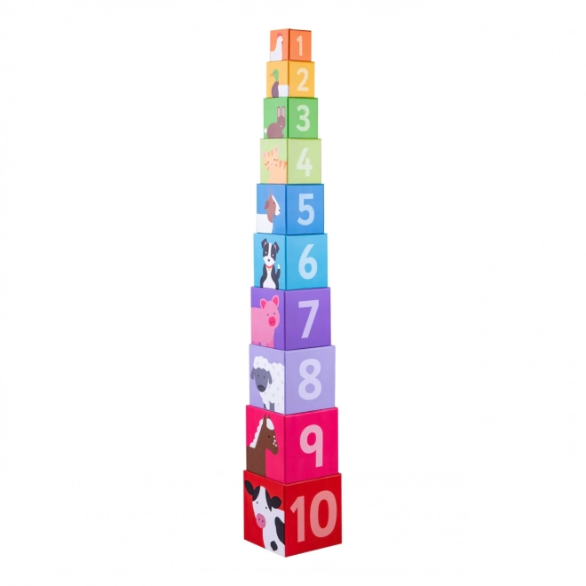 Bigjigs Toys Didaktične kocke farma