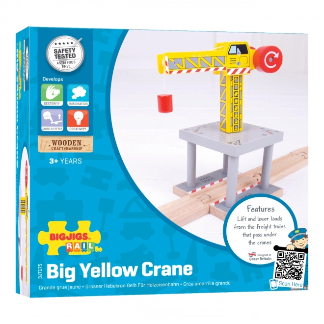Bigjigs Rail Veliki žerjav Rumeni