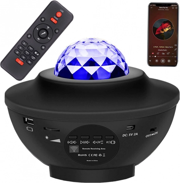 Zvezdni projektor nočnega neba z Bluetooth zvočnikom in daljinskim upravljalnikom