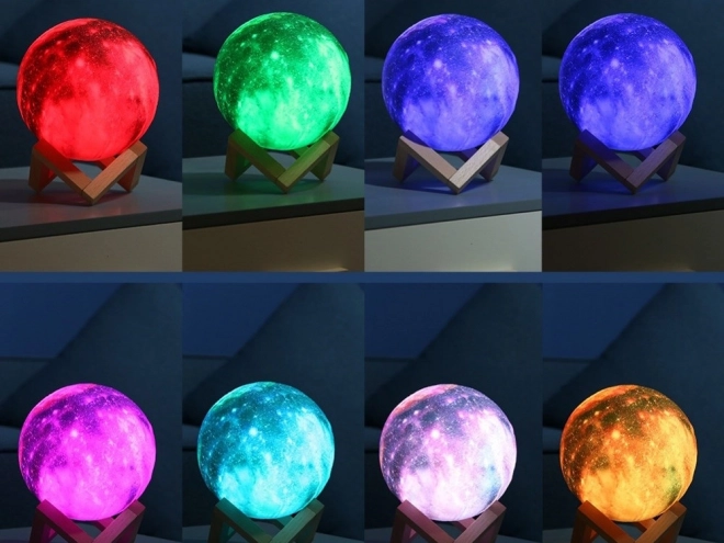 3D mesečeva RGB svetilka z daljinskim upravljanjem
