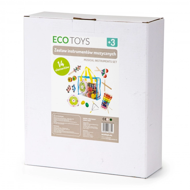 Glasbeni komplet 14 inštrumentov + torba Ecotoys