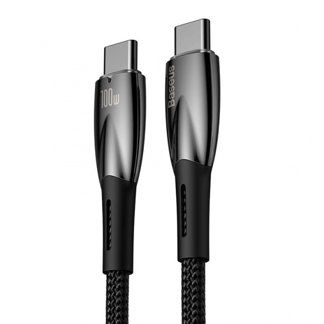 Kabel Baseus Glimmer USB-C na USB-C 100W 1m črn