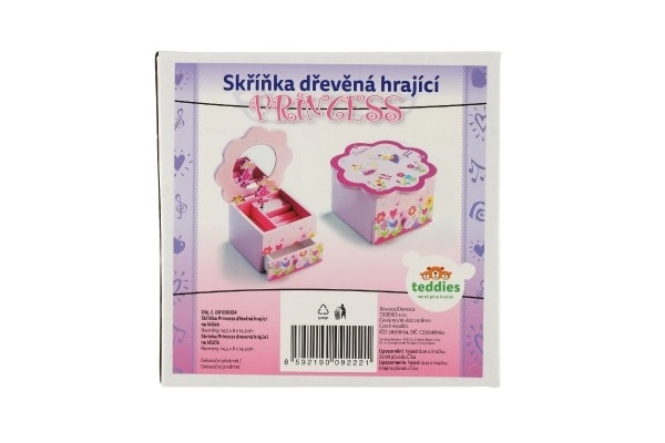 Omarica za nakit Princess les glasbena cvet predal 14,5x8x14,5cm