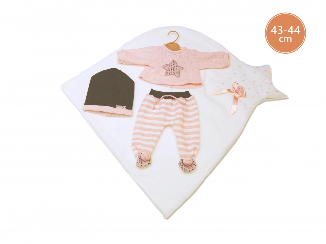 Llorens M843-26 oblačil za lutko dojenčka NEW BORN velikosti 43-44 cm