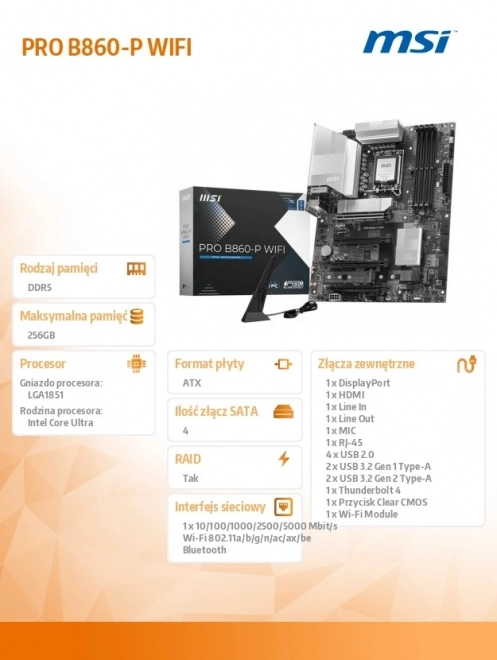 Osnovna plošča PRO B860-P WIFI