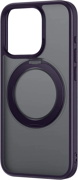 Baseus SkyRing Magnetic ovitek s stojalom za iPhone 14 Pro Max + kaljeno steklo in čistilni komplet vijoličen