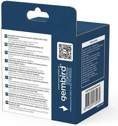 Hitro polnjenje 3× USB do 15,5 W