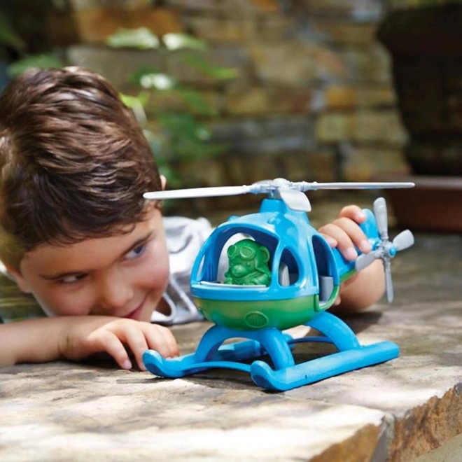 Helikopter Green Toys modra