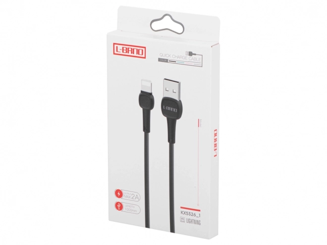Črn hitro polnilni kabel Lightning