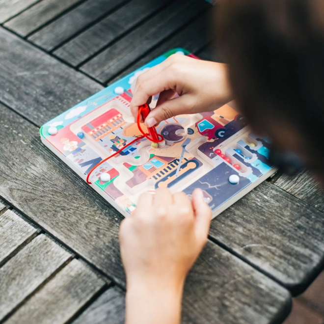 Bigjigs Toys Magnetni labirint Gradbišče