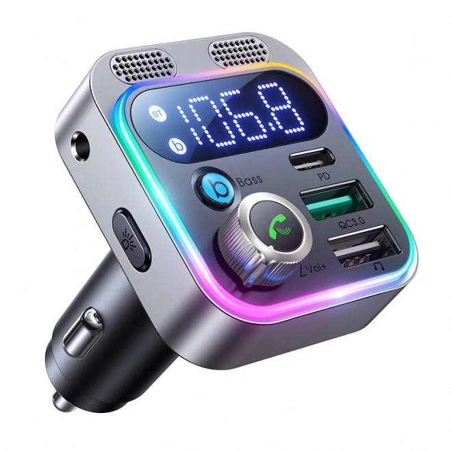 FM oddajnik za Joyroom JR-CL16, USB + USB-C, 48 W (črn)
