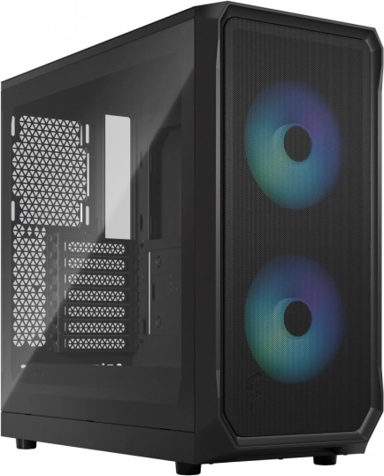 računalniško ohišje Focus 2 RGB črno s kaljenim steklom