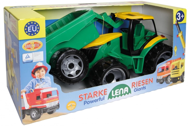 Lena traktor brez žlice in bagra s prikolico