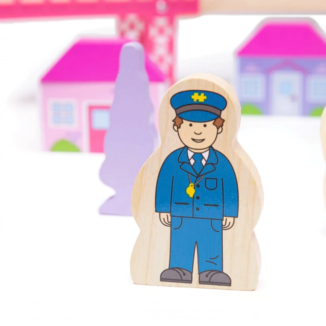 Bigjigs Rail Lesena velika železniška proga za princese