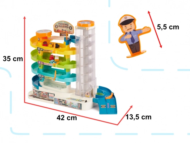 Parkirna garaža s 4 nivoji električno dvigalo + 6 avtomobilov
