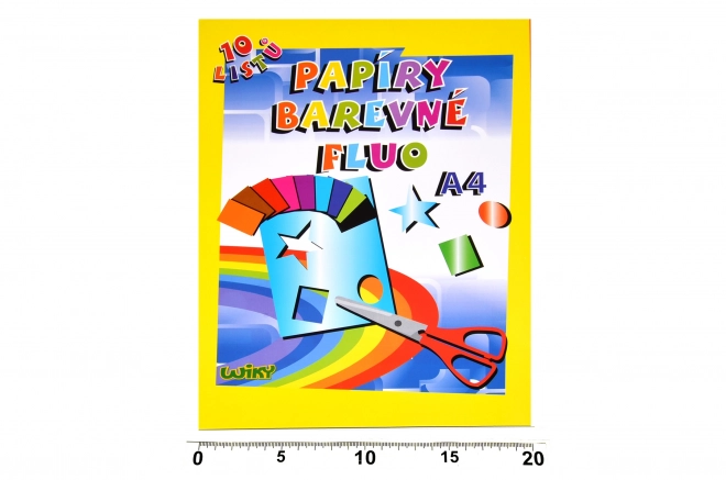 Barvni fluo papirji A4 - 10 listov
